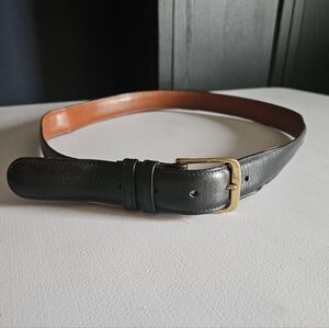 Coach black leather belt unisex